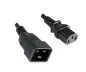 Preview: Cable de alimentación C13 a C20, 1 mm², prolongación, VDE, negro, longitud 1,80 m